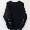 Aesthetic Flowers Print Sweatshirt Hoodie - Image 1