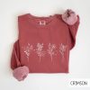 Custom Birth Flower Comfort Colors Sweatshirt - Image 1