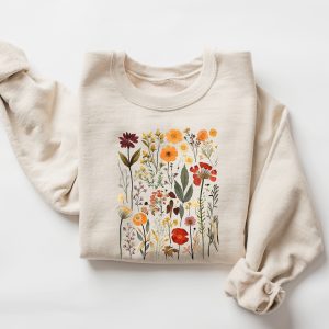 Wildflower Sweatshirt, Wild Flowers Shirt - Image 1